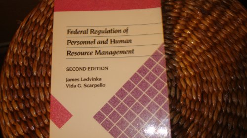 federal regulation of personnel and human resource management 2nd edition ledvinka, james, scarpello, vida g