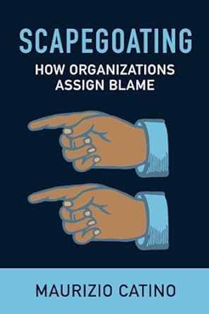 scapegoating how organizations  assign blame 1st edition maurizio catino 1009297198, 978-1009297196
