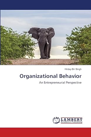 organizational behavior an entrepreneurial perspective 1st edition hriday bir singh 6203305030, 978-6203305036