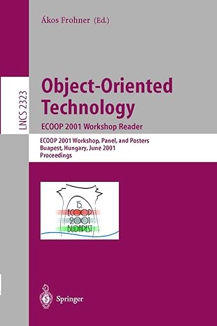 object oriented technology ecoop 2001 workshop reader 2002 edition akos frohner 3540436758, 978-3540436751