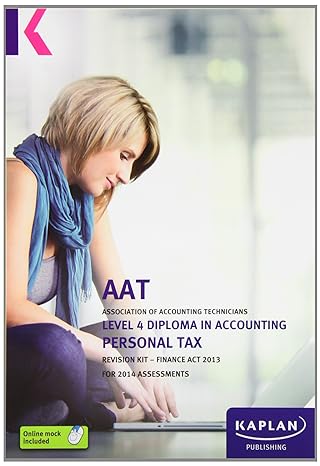 aat association of accounting technicians level 4 diploma in accounting personal tax revision kit finance act