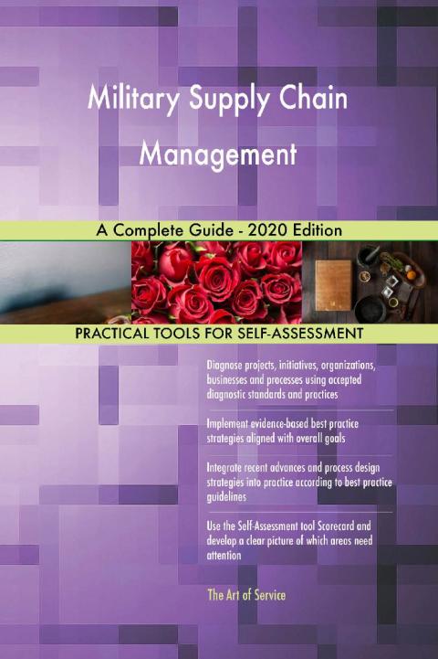 military supply chain management a complete guide 2020 edition 3rd edition gerardus blokdyk 0655984178,