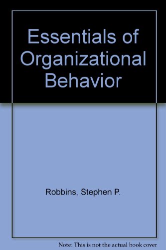 essentials organizational behavior 3rd edition robbins 0132864517, 9780132864510