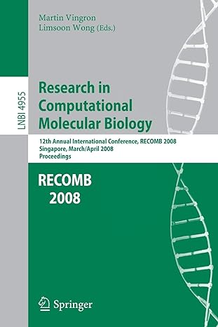 research in computational molecular biology 2008 1st edition martin vingron ,limsoon wong 3540788387,