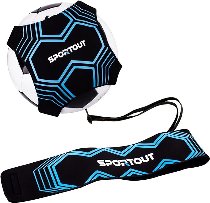 sportout volleyball training equipment aid solo soccer trainer with adjustable waist belt  sportout b09m65b986
