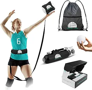 ‎volley pro volleyball training equipment solo serve and spike trainer ball pump kit  ‎volley pro