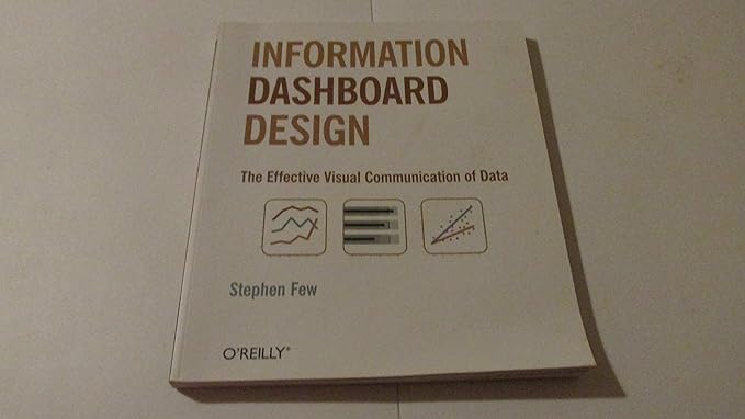 information dashboard design the effective visual communication of data 1st edition stephen few 0596100167,