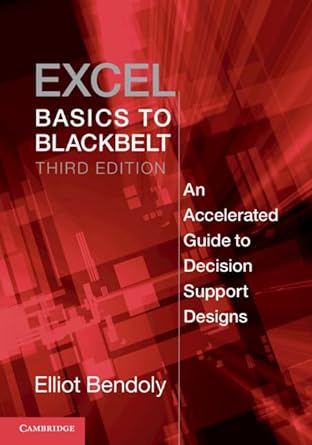 excel basics to blackbelt an accelerated guide to decision support designs 3rd edition elliot bendoly
