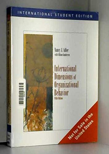 international dimensions of organizational behavior 5th  international edition adler n j 0324360754,