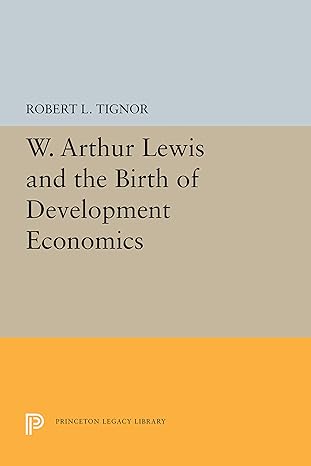 w arthur lewis and the birth of development economics 1st edition robert l. tignor 0691202613, 978-0691202617