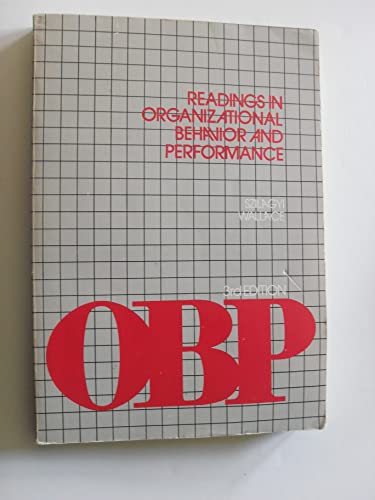 readings in organizational behavior and performance 3rd edition john m. ivancevich 0876206348, 9780876206348