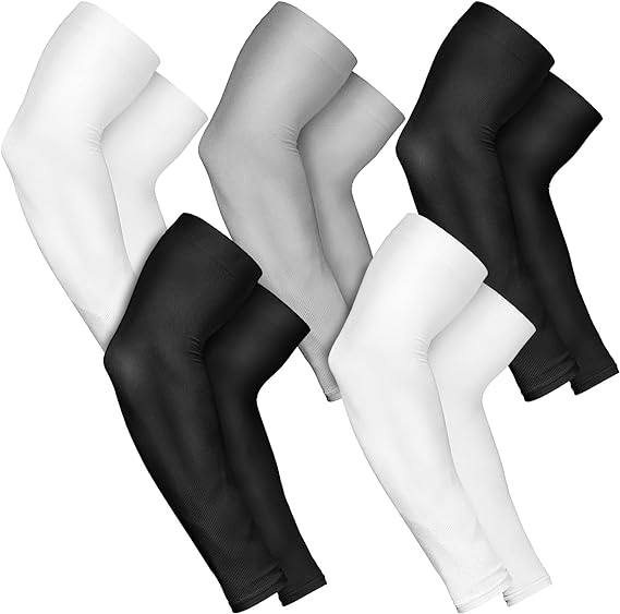 auruza 5 pairs arm sleeves for men women compression tattoo sleeve cover up for basketball volleyball  auruza