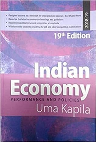 indian economy performance and policies 19th edition uma kapila 9789332704756