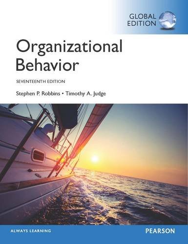 organizational behavior 17th global edition stephen p. robbins 1292146427, 9781292146423