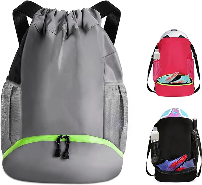 ?suaetiai soccer bags waterproof drawstring gym backpack for soccer baskestball rugby volleyball  ?suaetiai