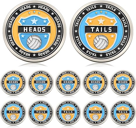 leyndo 10 pcs volleyball flip coin referee official flip coin heads tails ?ifs-leyndo-00144  b0c8hv6nw4