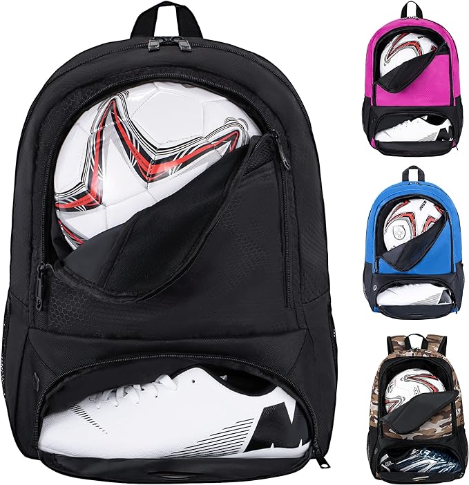 himal outdoors soccer volleyball and handball bag backpack with separate cleat and holder  ‎himal outdoors