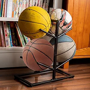 genmous double side metal basketball volleyball and football holder for boys room decor  genmous & co. store