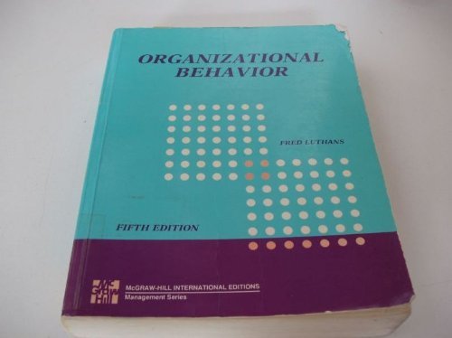 organizational behavior 5th edition fred luthans 0071005226, 9780071005227