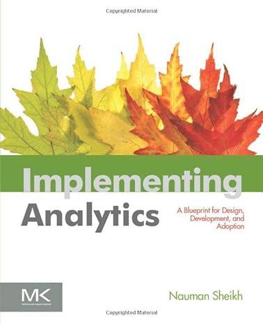 implementing analytics a blueprint for design development and adoption 1st edition nauman sheikh 9780124016965