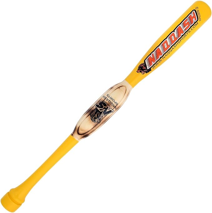 wooden baseball bat in maple wood in 29 inches / 32 oz yellow  ?naqqash sports b0ccjv14yv