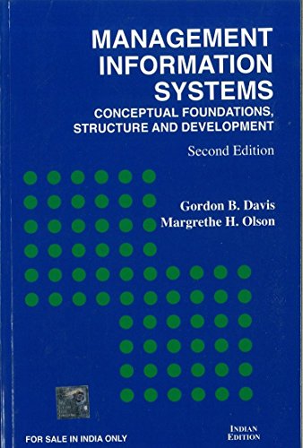 management information systems 2006 publication 2nd edition gordon davis , margrethe olson 0070402671,