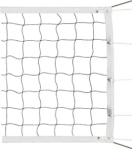 ‎w.f and staub sport official tournament sized volleyball net in-outdoor with 2 aircraft steel cables 