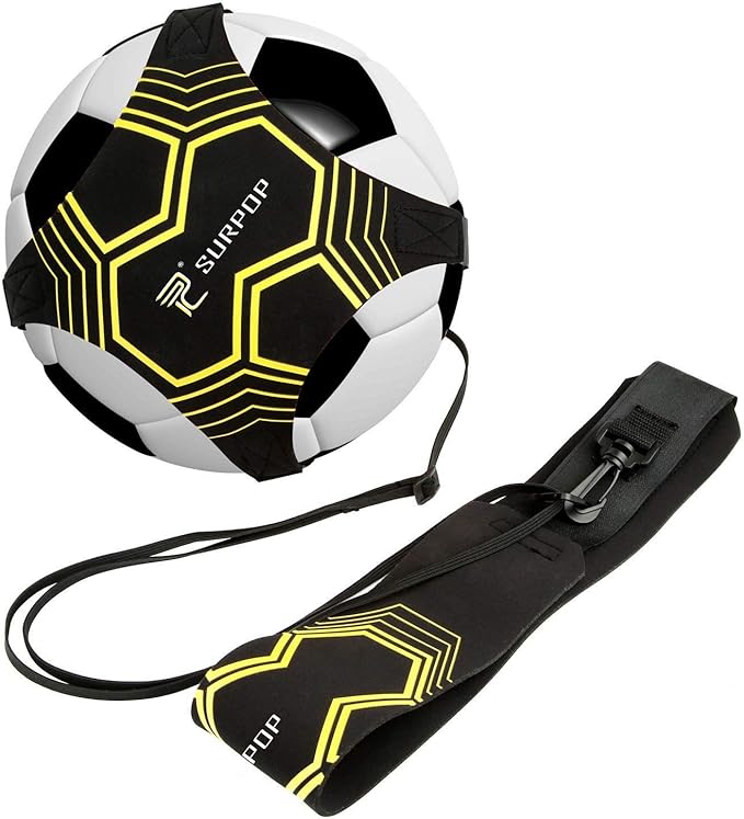 ‎surpop soccer/volleyball/rugby trainer football kick throw solo practice adjustable waist belt  ‎surpop