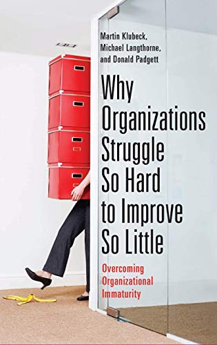 why organizations struggle so hard to improve so little overcoming organizational immaturity 1st edition