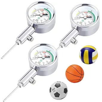 copkim utility air pressure ball gauge portable tool for basketball football volleyball 3 pieces  copkim