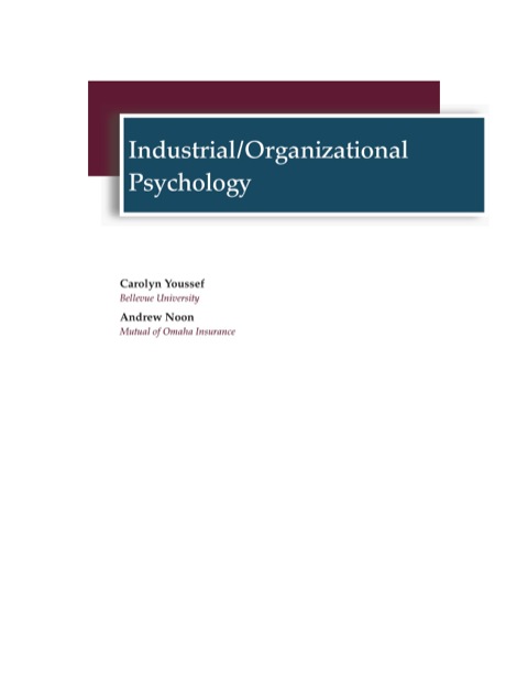 industrial organizational psychology 1st edition carolyn youssef 1935966804, 9781935966807