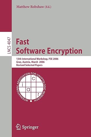 fast software encryption 13th international workshop fse 2006 graz austria 1st edition matt robshaw
