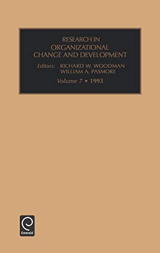 research in organizational change and development volume 7 1993 1st edition woodman 1559385391, 9781559385398