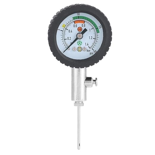 alomejor ball air pressure gauge stainless steel for football soccer basketball and volleyball  alomejor
