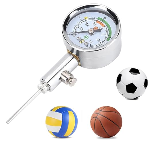 Dioche Ball Pressure Gauge Mini Utility Air Pressure Tool For Basketball Football Volleyball