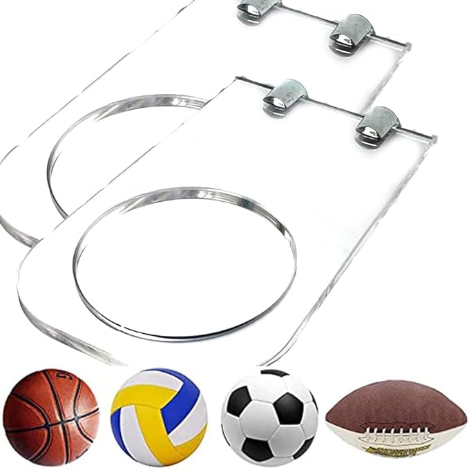 ‎b21design ball holder display rack acrylic wall mount for soccer basketball volleyball 2 pack 