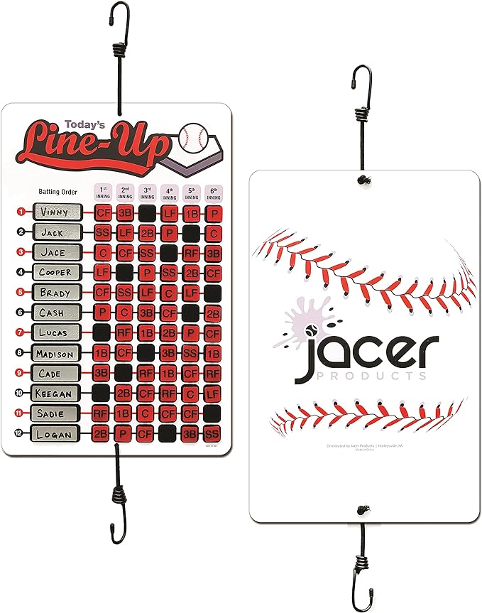 jacer products line up board for baseball softball athlete tough aluminum board reliable hook and loop 