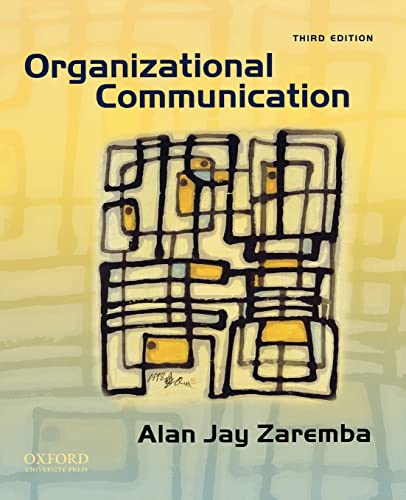 organizational communication 3rd edition alan jay zaremba 0195379047, 9780195379044