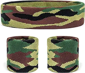 suddora camo headband/wrist band set camouflage sweatbands for basketball tennis  ‎suddora b07gxyt758