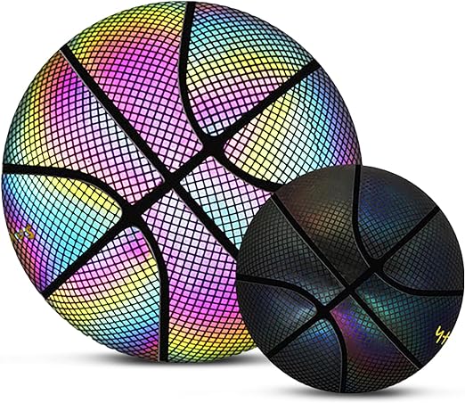 frapan basket ball perfect holographic glowing reflective basketball official regulation size for indoor and
