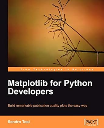 matplotlib for python developers 1st edition sandro tosi 1847197906, 978-1847197900