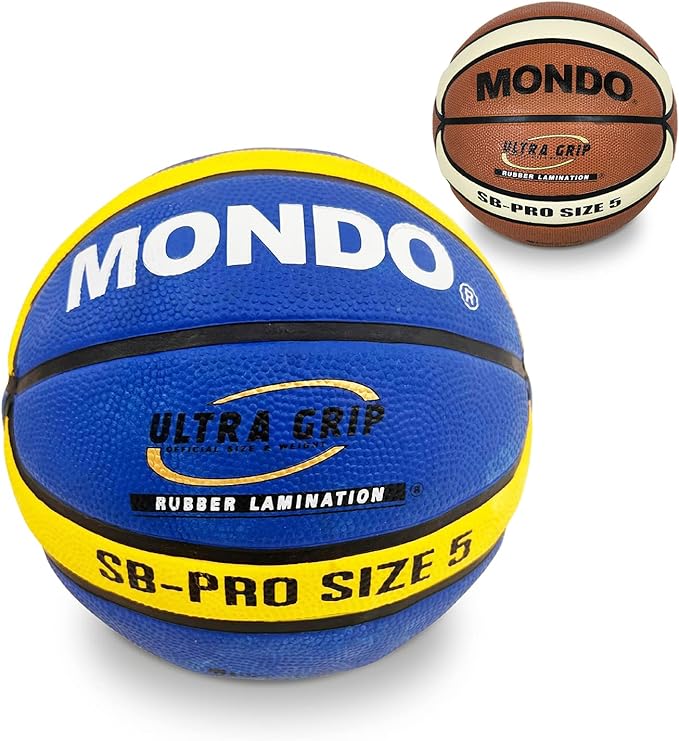 mondo basket sb pro 5 basketball ball color orange and yellow size 5  ‎mondo b097tbx968
