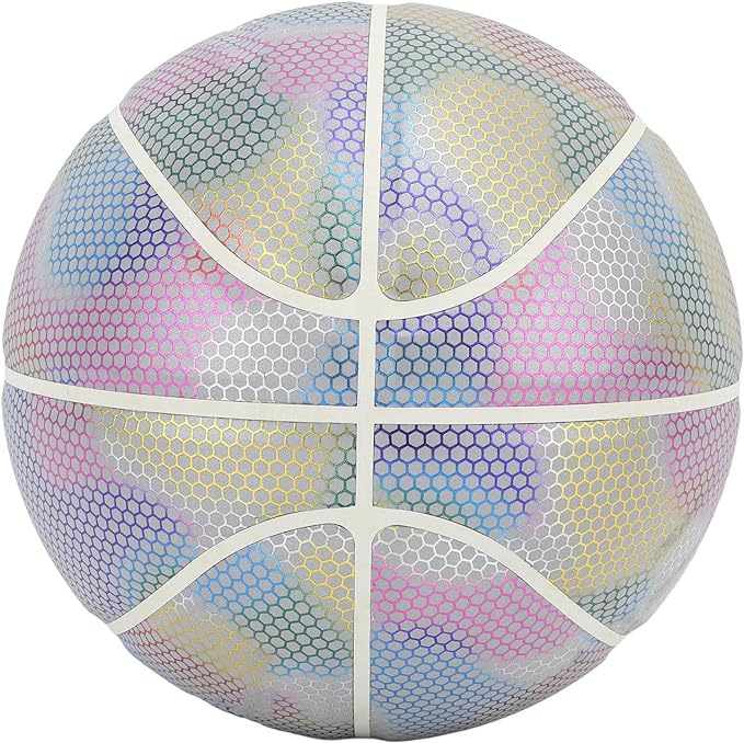 chiciris glow luminous reflective glowing basketball size 7 professional cool pu material for outdoor 