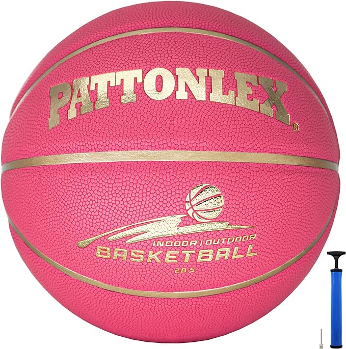 pattonlex basketballs 28 5 leather official size 6 indoor outdoor basketball youth women  ‎pattonlex