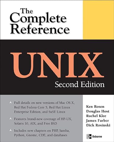 the complete reference unix 2nd edition kenneth rosen, douglas host, rachel klee, richard rosinski