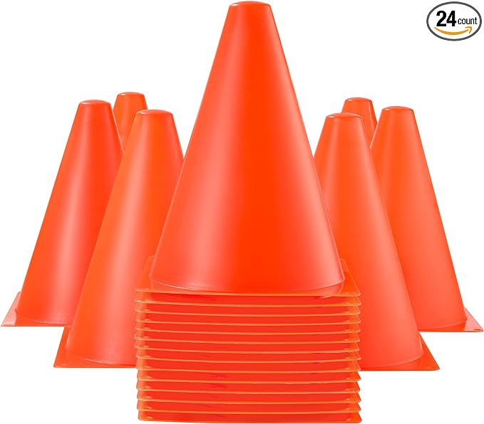 dazzling toys mini traffic cones 7 mini cones sports for soccer and basketball practice etc  dazzling