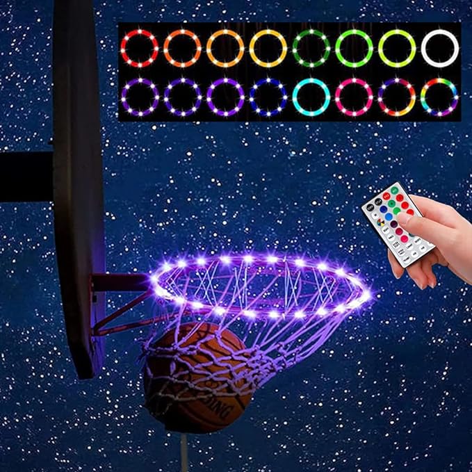 zsflzs led basketball hoop light outdoors remote control  with 16 colors waterproof rim  ?zsflzs b0c1c3nswl