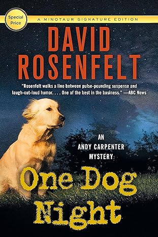 one dog night an andy carpenter mystery 1st edition david rosenfelt 1250160359, 978-1250160355