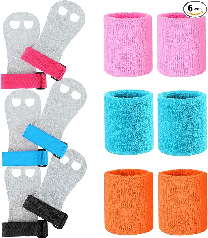 vinsot 6 pieces sports gymnastics grips wristbands for youth girls kids athletic sports basketball running