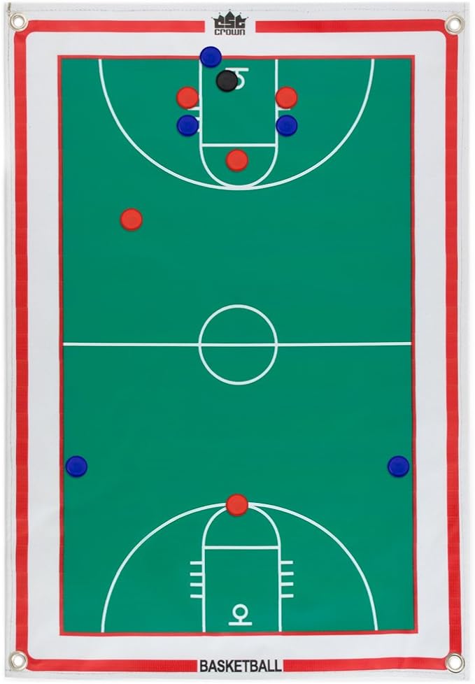 crown sporting goods magnetic basketball coaches strategy and tactic board 23 75 x  75  ‎crown sporting